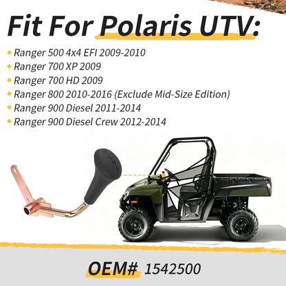 Gear Selector Shift Lever Kit w/ Knob for Polaris Ranger 500 700 800 900 (2009–2014)