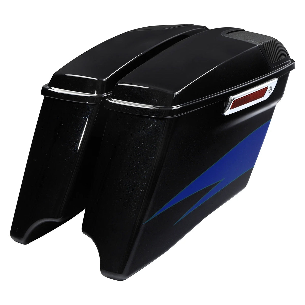 Saddlebags Speaker Lids for Harley CVO Road Glide (2018) - Candy Cobalt/Indigo Ink