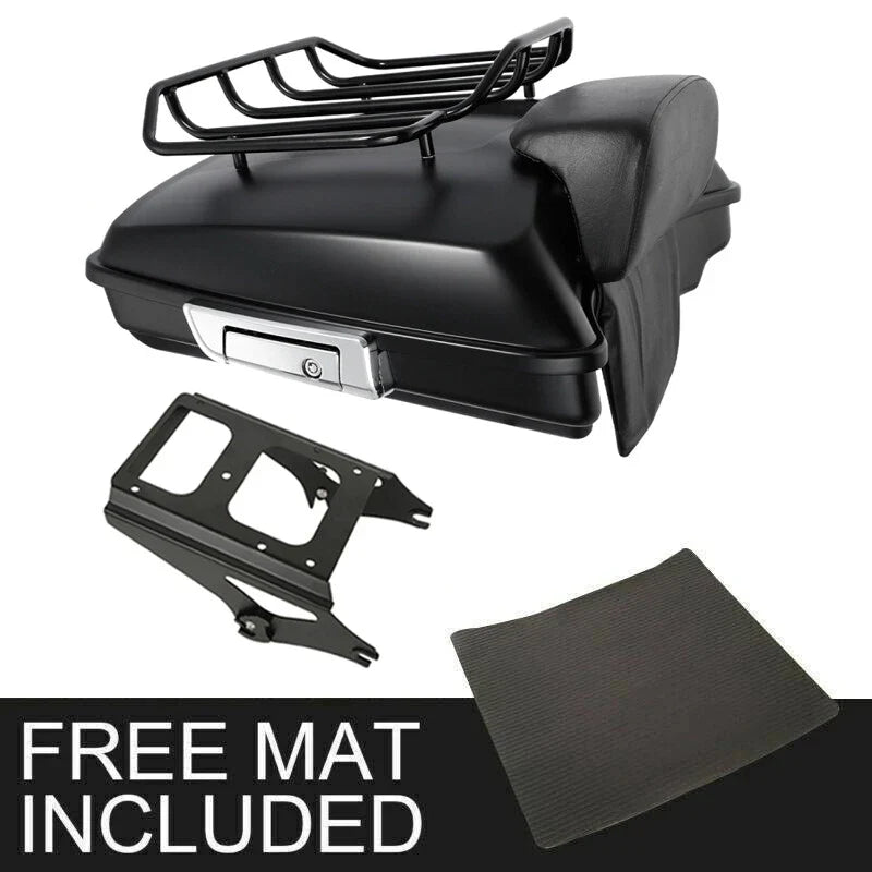 Matte Black Razor Trunk Pad for Harley Touring Models (2009-2013)