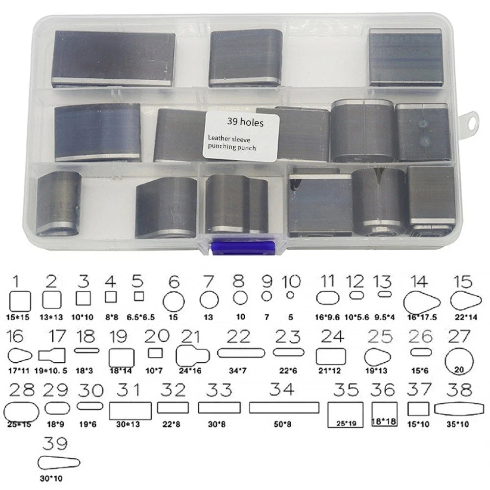 Leather Punch Tool Kit for Crafts (55 Pcs)