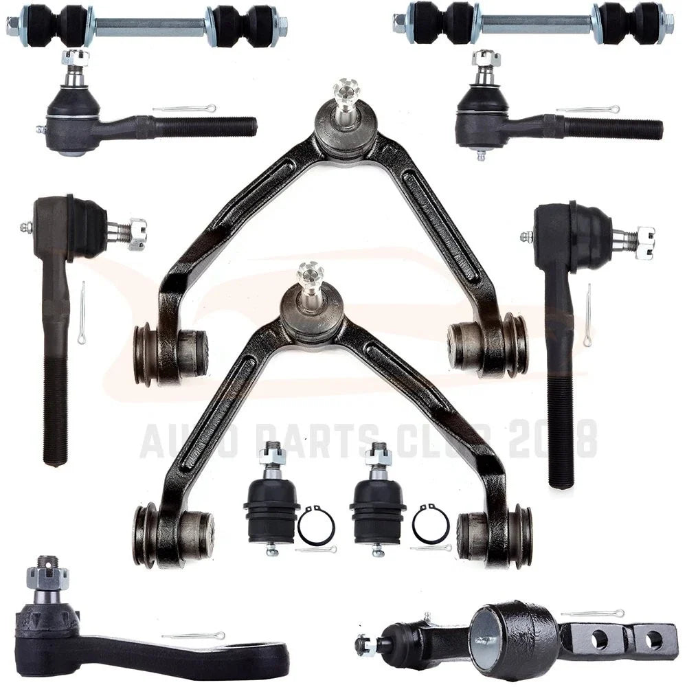 Set of 12 Front Upper Control Arms Sway Bars for Ford Expedition (4WD)