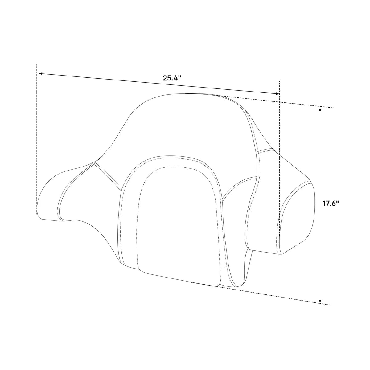 Wrap-around Backrest Pad for Harley Road Glide (2014–2023)
