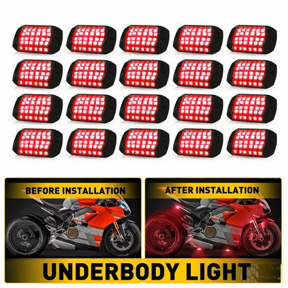 4-Piece LED Underbody Light Kit for Universal Vehicle Fitment