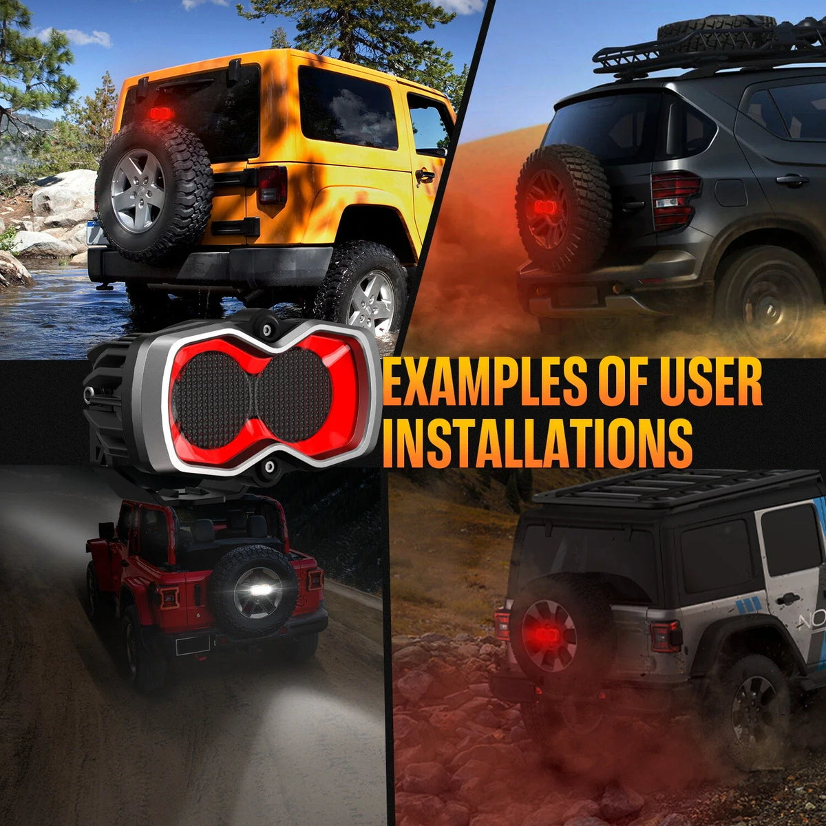 LED Work Light Pod 4.5" NOVSIGHT HALO Series for Off Road Use