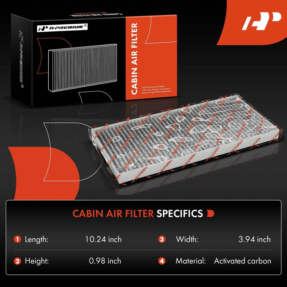 Activated Carbon Cabin Air Filter for Nissan Frontier 2009-2019