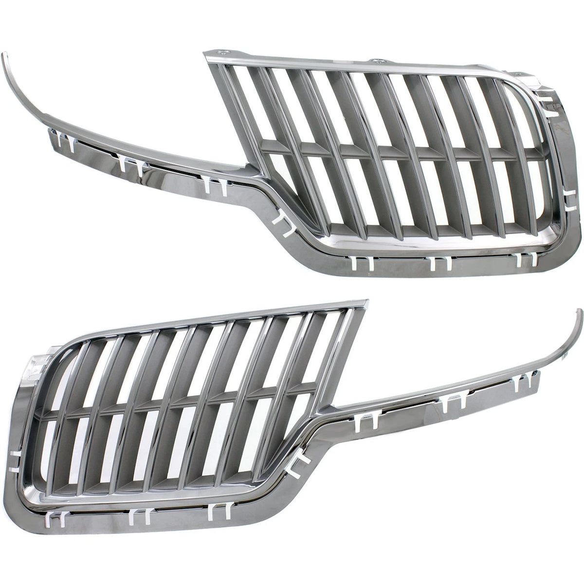Grille Assembly Set of 2 for Lincoln MKZ (2010–2012) Chrome Shell