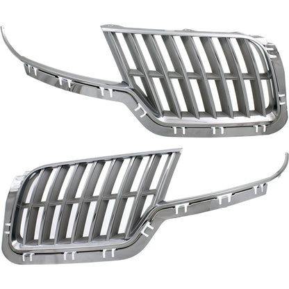 Grille Assembly Set of 2 for Lincoln MKZ (2010–2012) Chrome Shell
