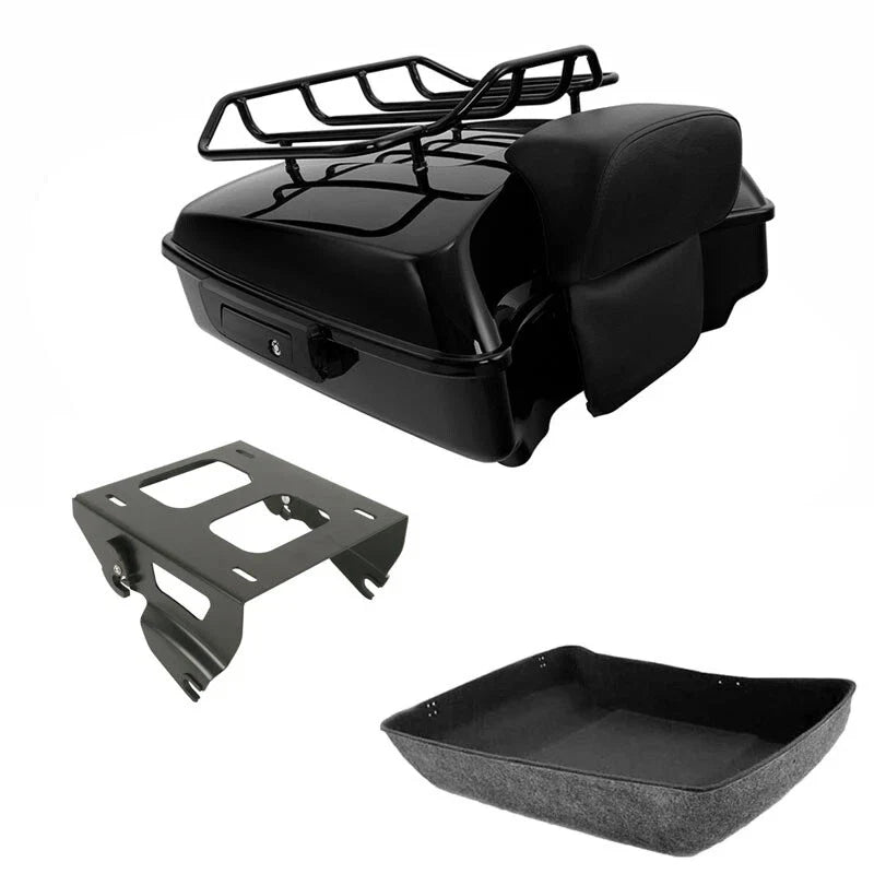 Chopped Trunk Backrest Rack for Harley Road Glide 2014-2026