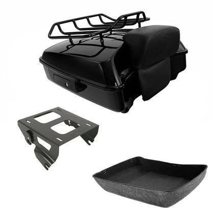 Chopped Trunk Backrest Rack for Harley Road Glide 2014-2026