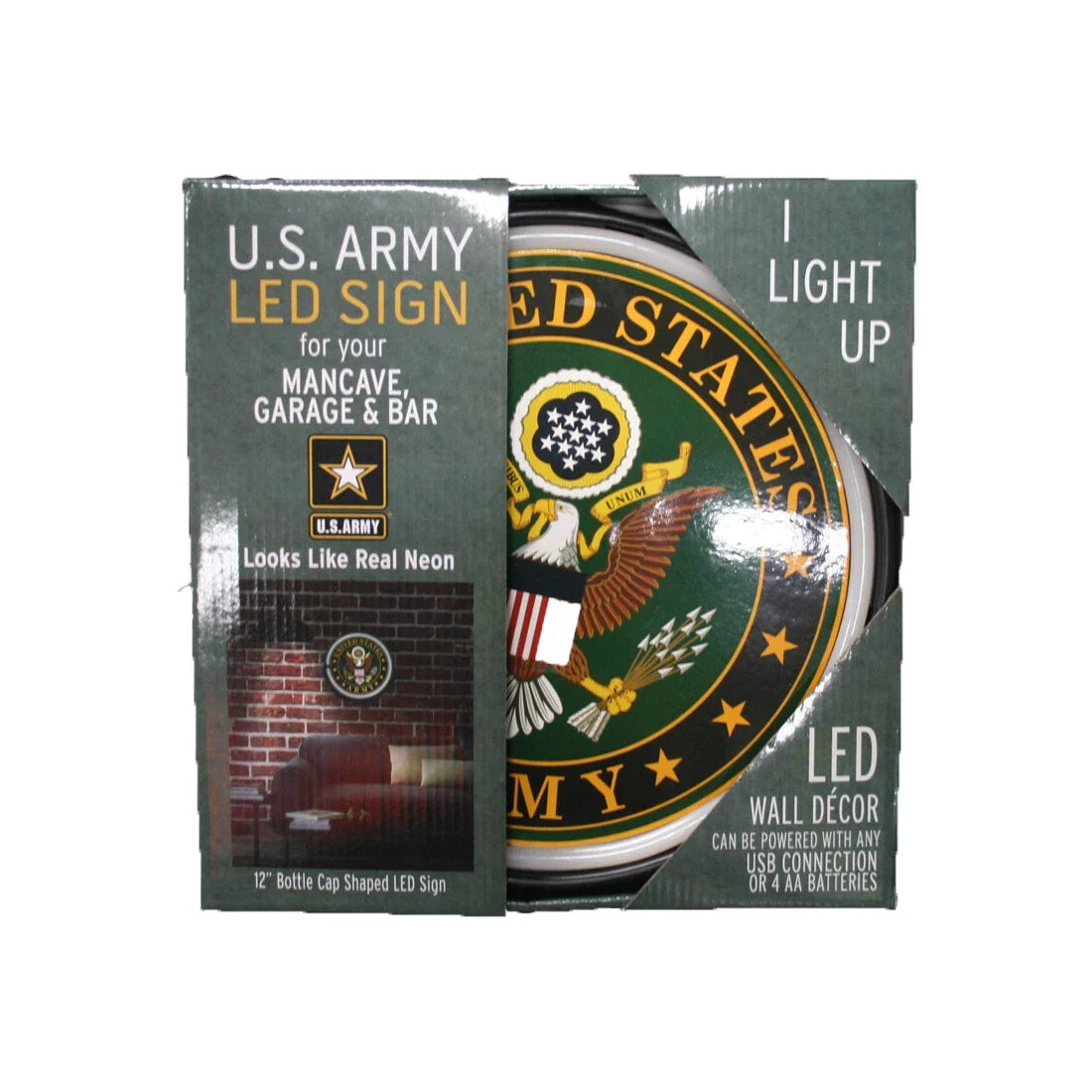 Round 12" LED Bottle Cap Neon Sign