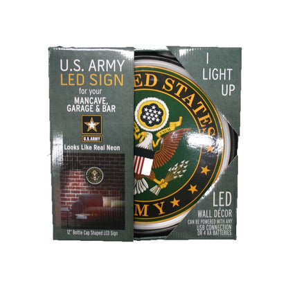 Round 12" LED Bottle Cap Neon Sign