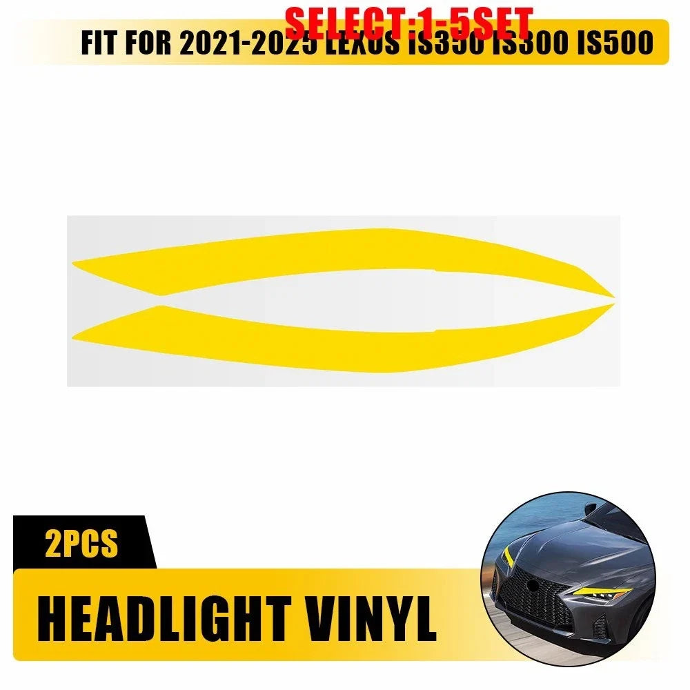 Headlight DRL Tint Vinyl Overlay - Amber 2X Kit for Lexus IS (2021–2025)