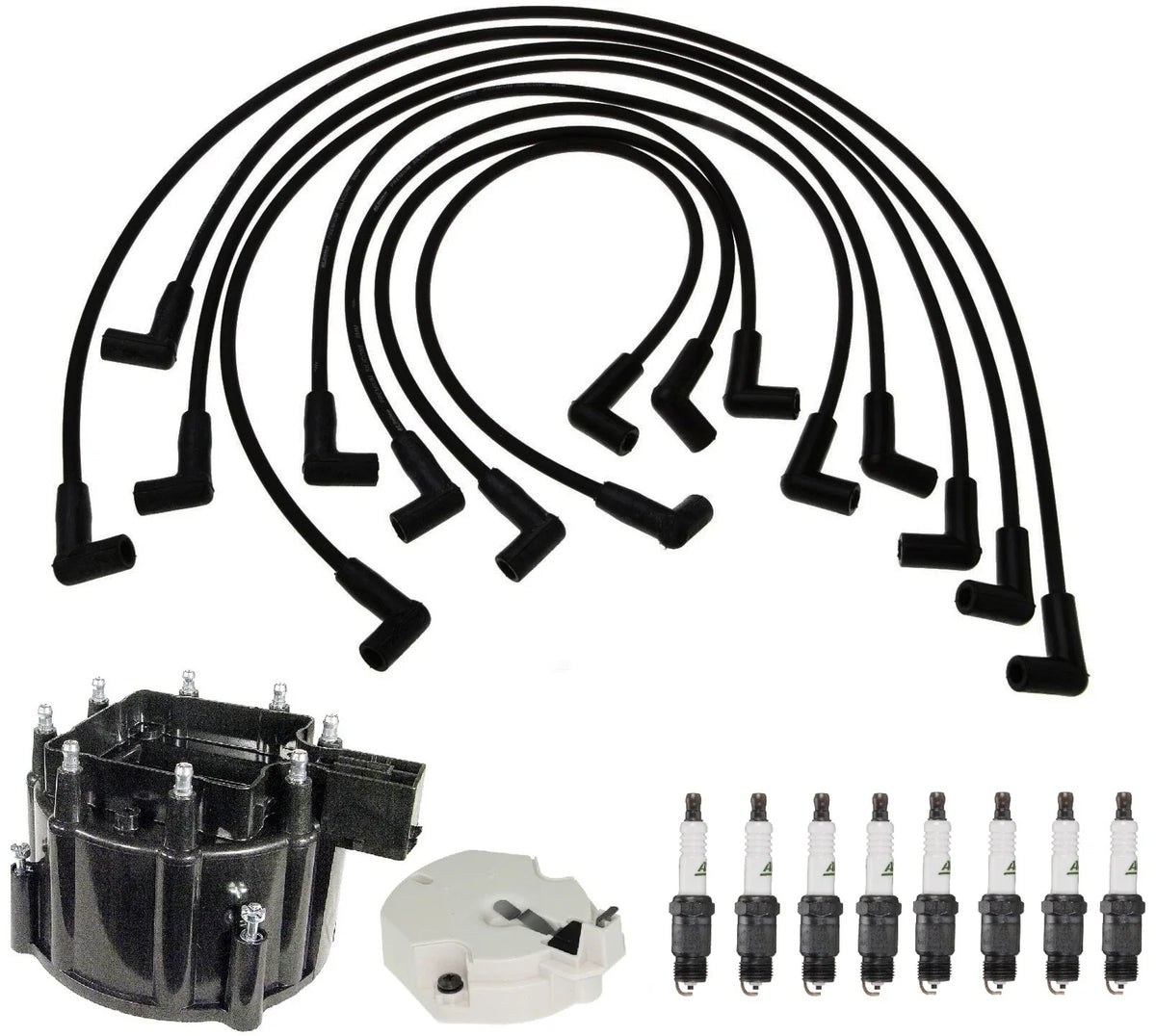 ACDelco Ignition Kit for Buick Chevy GMC (Distributor Rotor Cap Wire Spark Plugs)