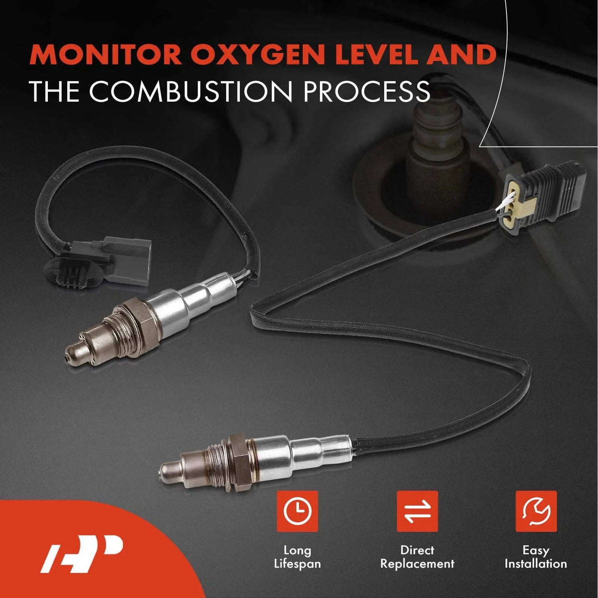 Oxygen Sensor Pair for 2015-2017 Nissan Quest - 2x O2 Sensors