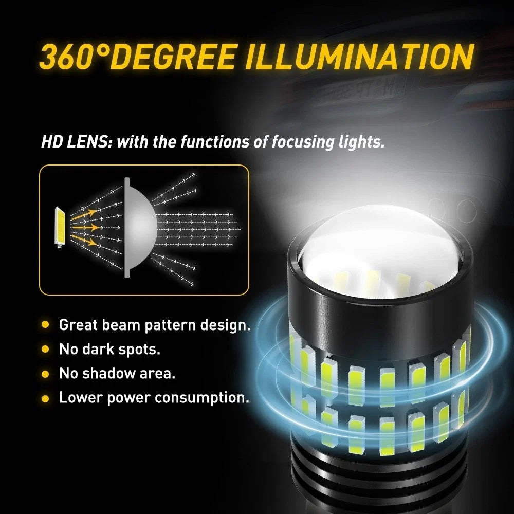 Set of 2 LED Reverse Light Bulbs 1156 7506