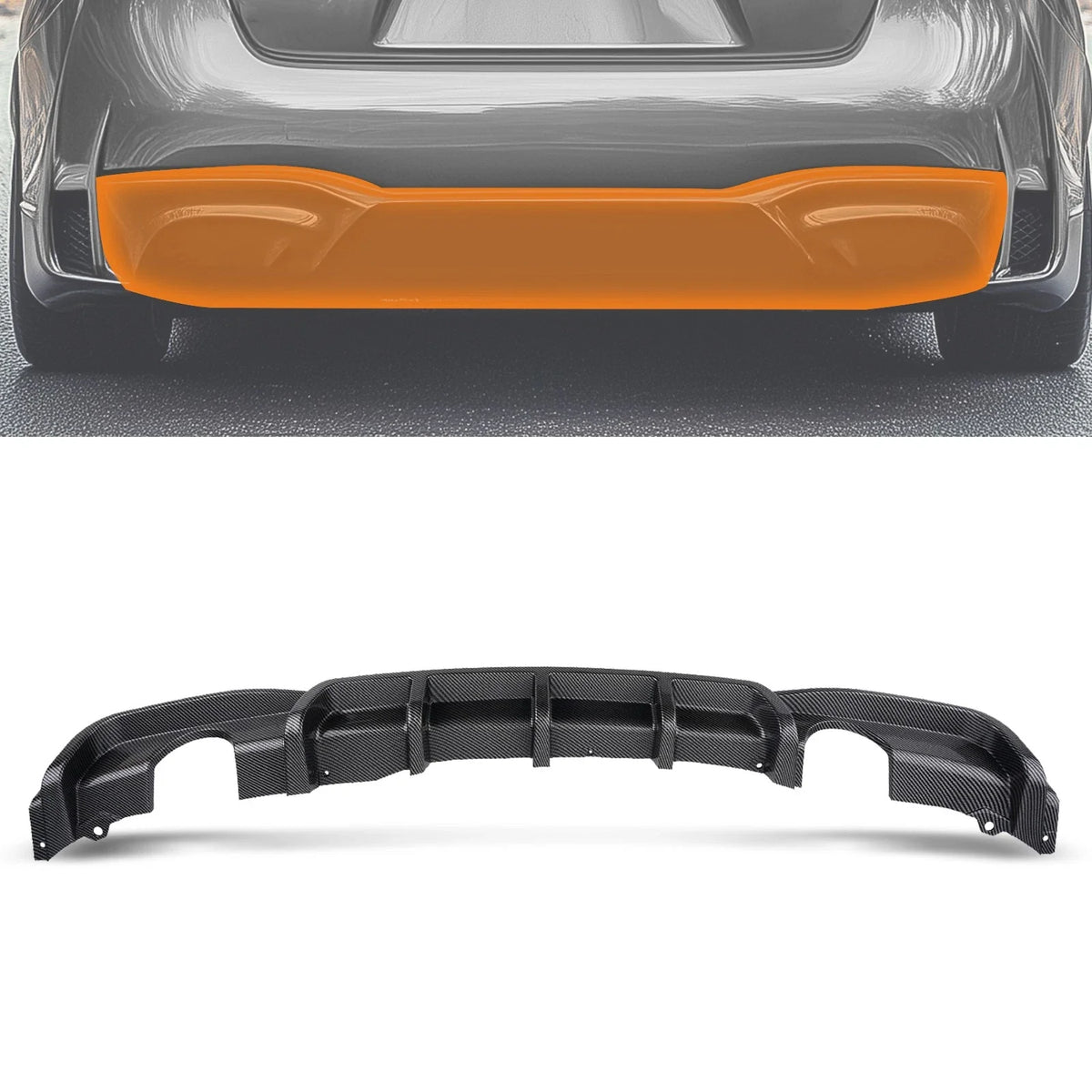 Rear ABS Bumper Lip Spoiler for BMW 3 Series (2012–2018)