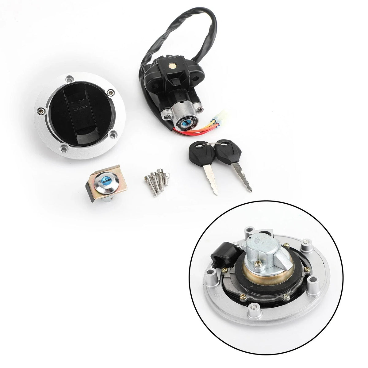 Ignition Switch & Fuel Gas Cap Lock Keys for Suzuki GSXR1000 SV650 SV1000 (2003–2012)