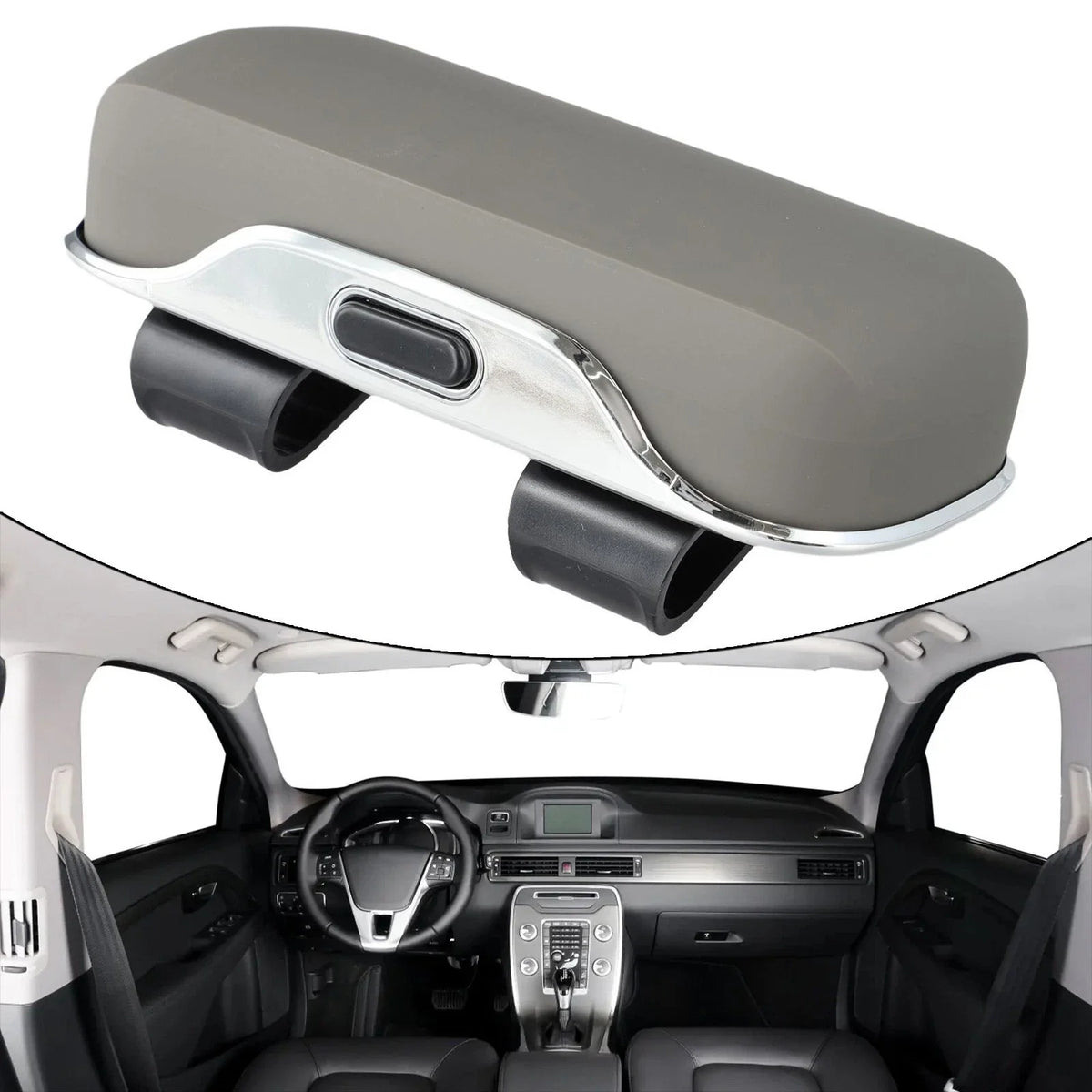 ABS Portable Glasses Case for Vehicle - Secure Storage Option