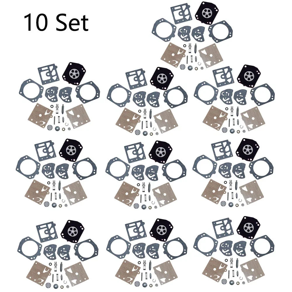10x Carburetor Rebuild Kit for Husqvarna 257, 250R, Poulan 3300 (Walbro K20-HDA)