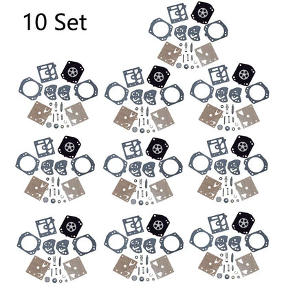 10x Carburetor Rebuild Kit for Husqvarna 257, 250R, Poulan 3300 (Walbro K20-HDA)