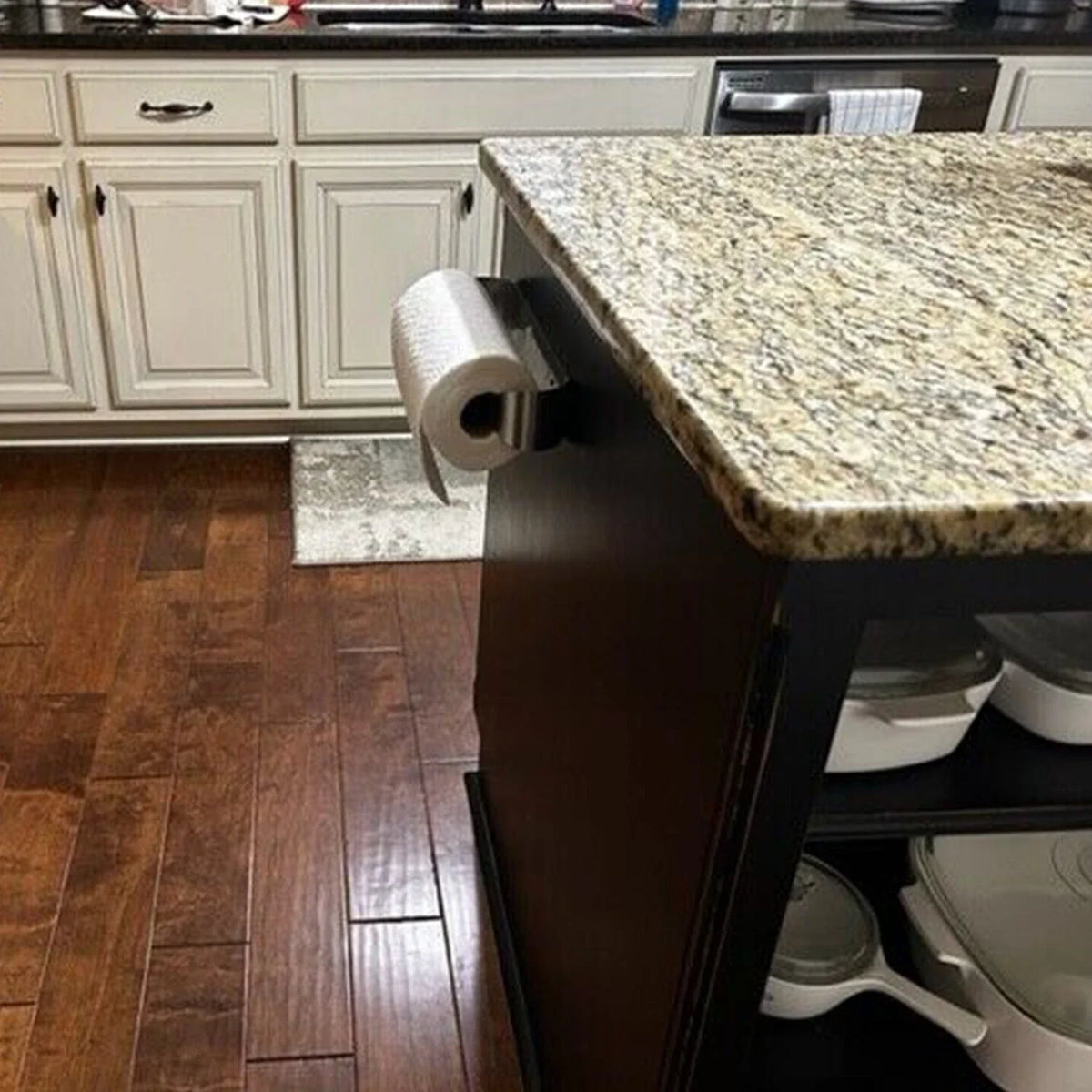 Paper Towel Holder Under Cabinet Wall Mount Steel Rack