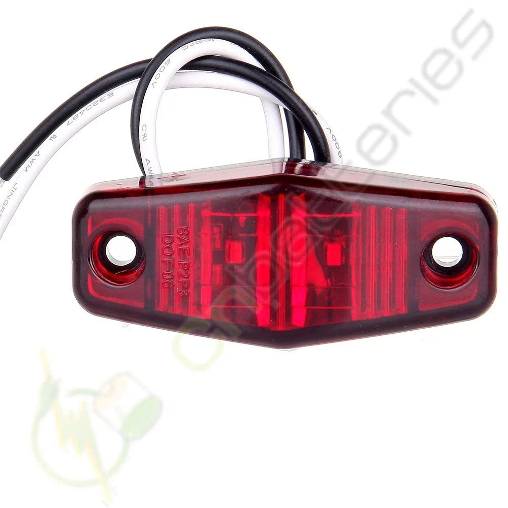 Trailer Turn Signal Light Set - 2X 6" Red Tail Stop + Side Marker