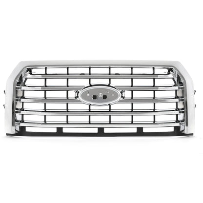 ABS Chrome Front Upper Bumper Grille for Ford F-150 (2015–2017) #FL3Z-8200-EA