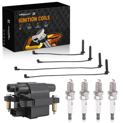 Ignition Coil + Spark Plugs + Wires for Subaru Forester 2.5L (2005–2008) UF538