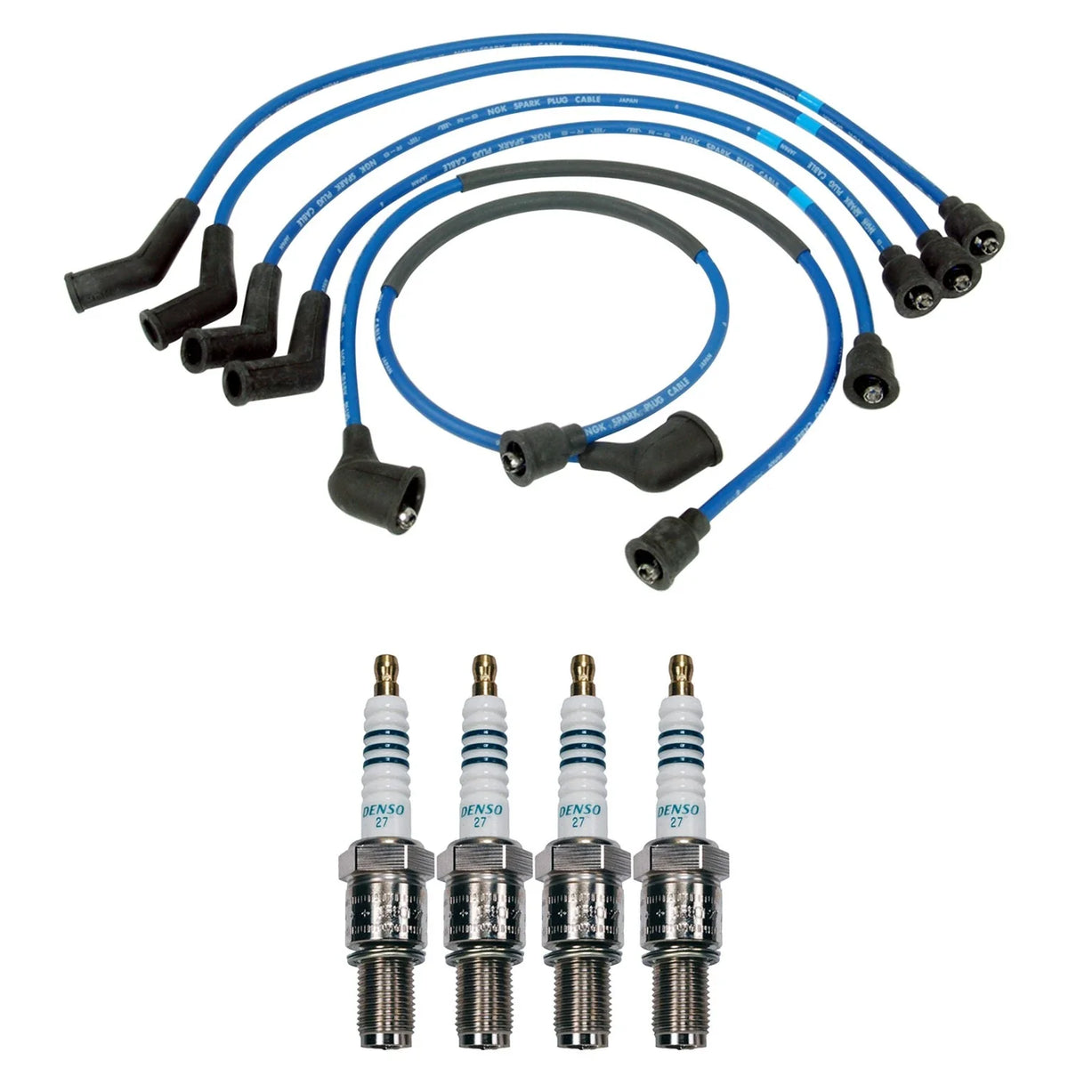 NGK Wire Set & Denso Iridium Spark Plugs Kit for RX-7 (1978–2002)