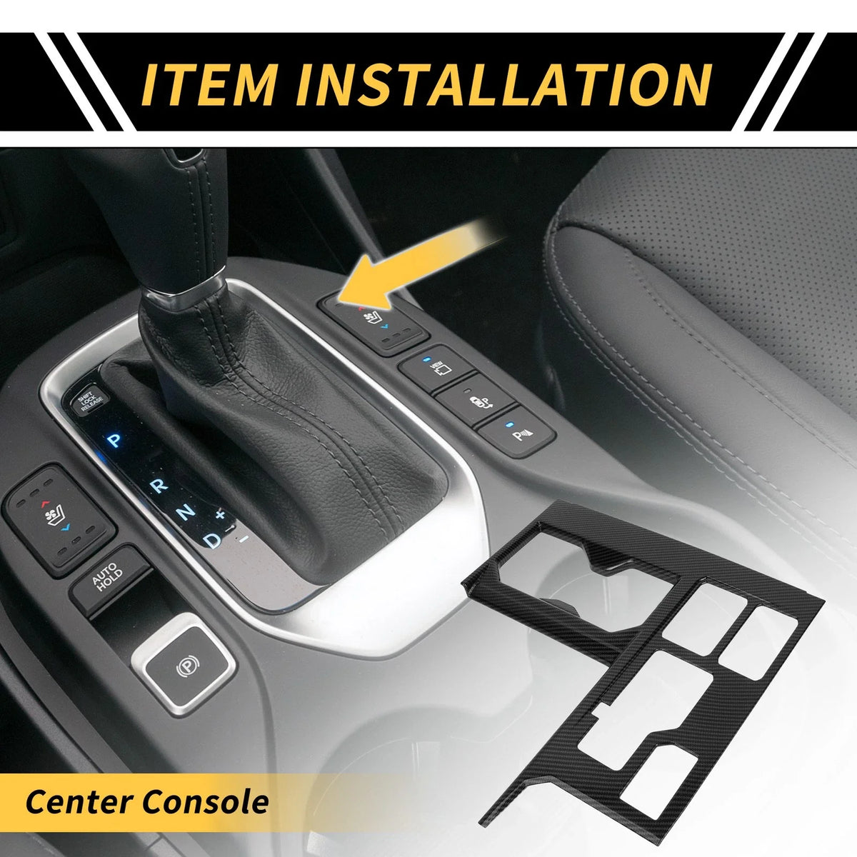 Carbon Fiber Gear Shift Frame Panel Cover for Toyota Tundra (2022–2024)