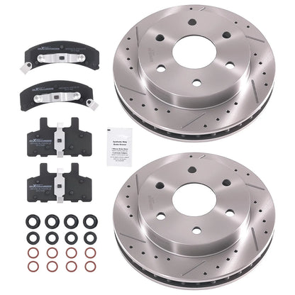 1992-1999 GMC Chevrolet K1500 Suburban Front Brake Rotors & Pads Set
