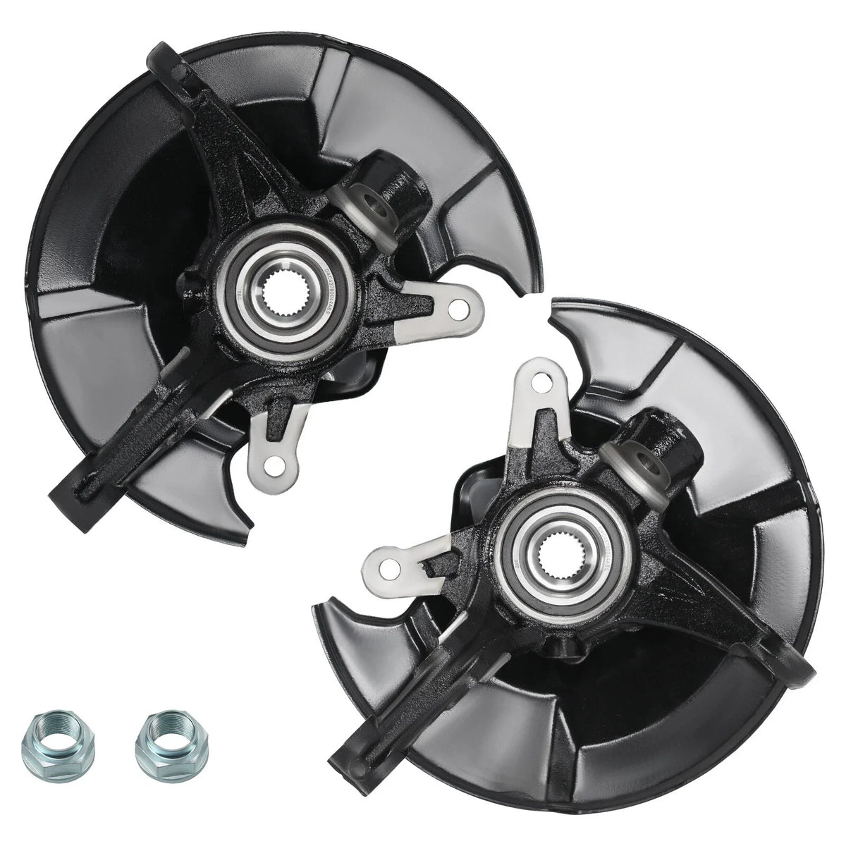 Pair Front Steering Knuckle & Wheel Hub Bearing for Honda Civic