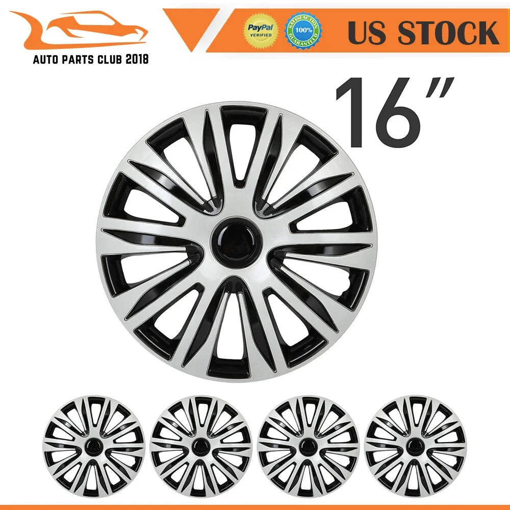 Set of 4 Wheel Hub Caps for All Makes Models (16")