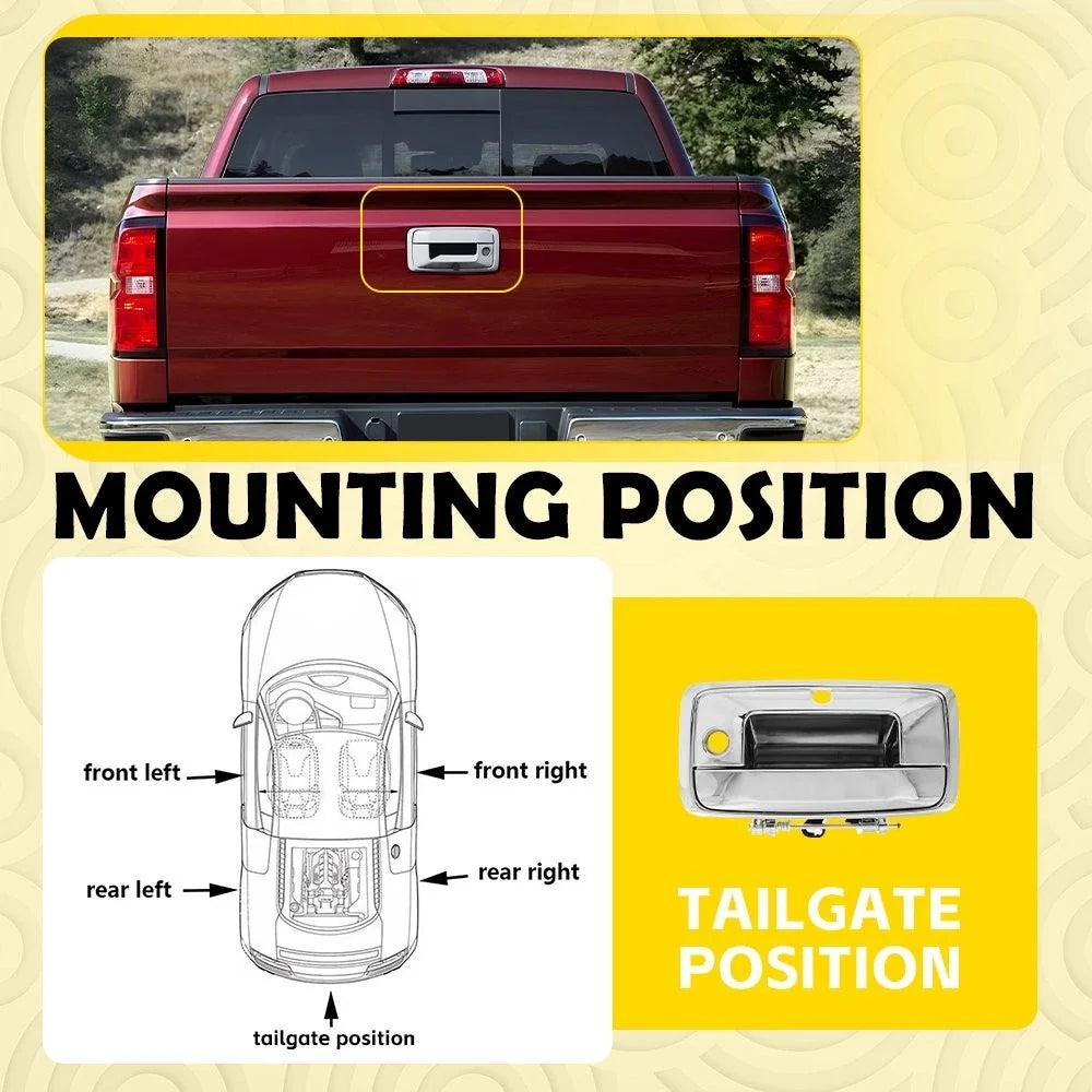 Chrome Tailgate Handle for Chevy Silverado GMC Sierra 1500 2500 (2014–2015)