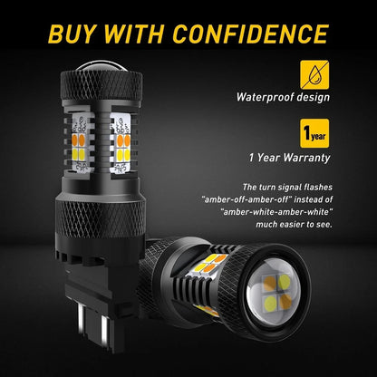 LED Turn Signal Lights 3157 4157 Switchback for 2010–2023 Vehicles