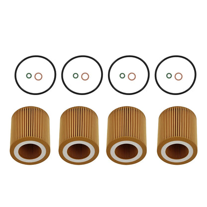 Set of 4 Oil Filters for 1998 BMW Z3 11427854049 CH10075