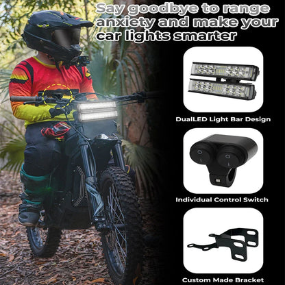 LED Headlight with Dual Light Bar & Bracket for Talaria Sting R MX4 eBike