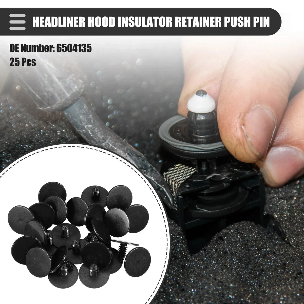 Hood Insulator Retainer Clips - 25 Pack for Dodge