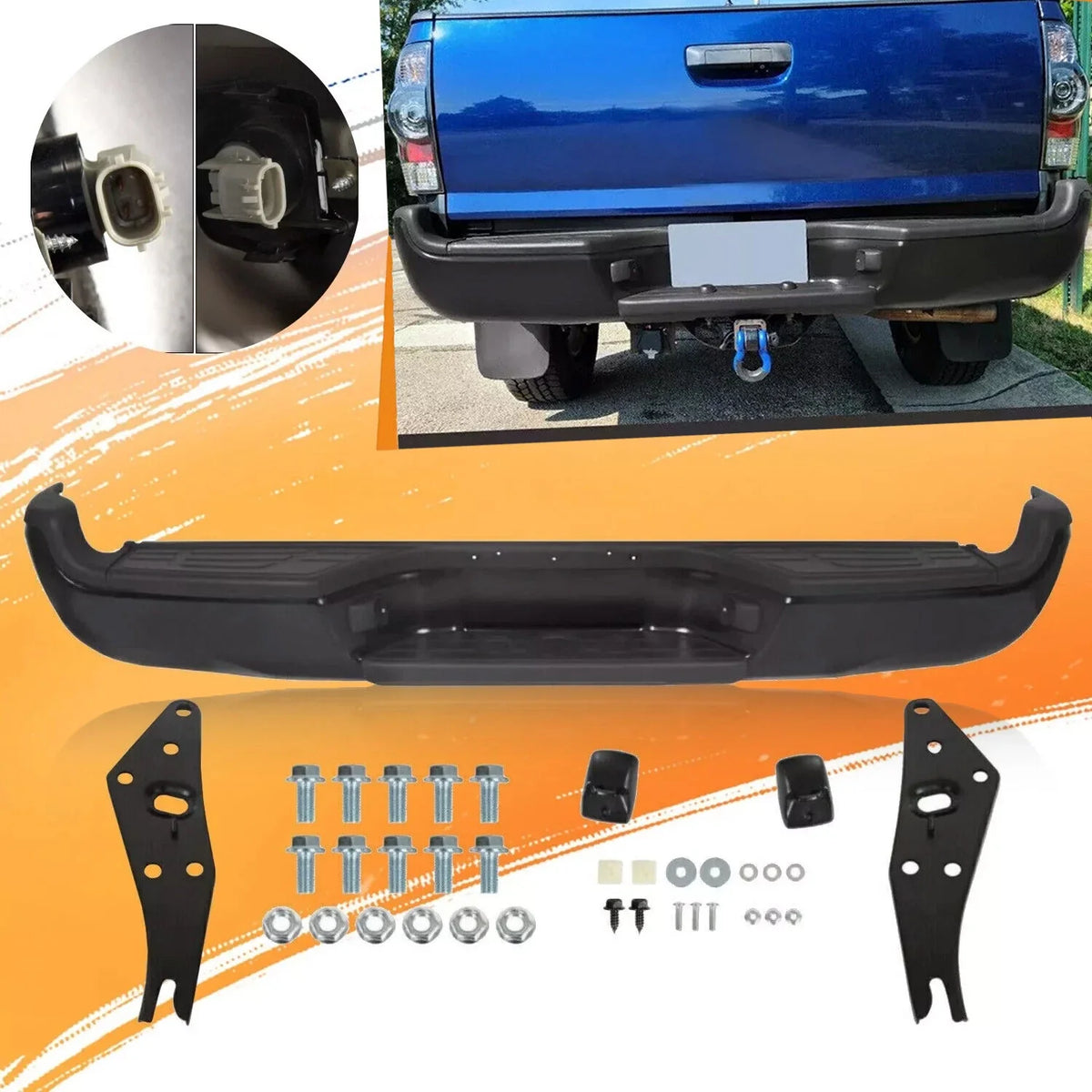 Rear Bumper Assembly - Black for Tacoma (2005–2015) Complete