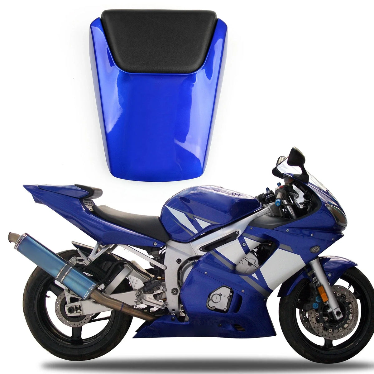 Pillion Seat Cowl Fairing Cover for Yamaha YZF R6 (1998-2002) - Blue
