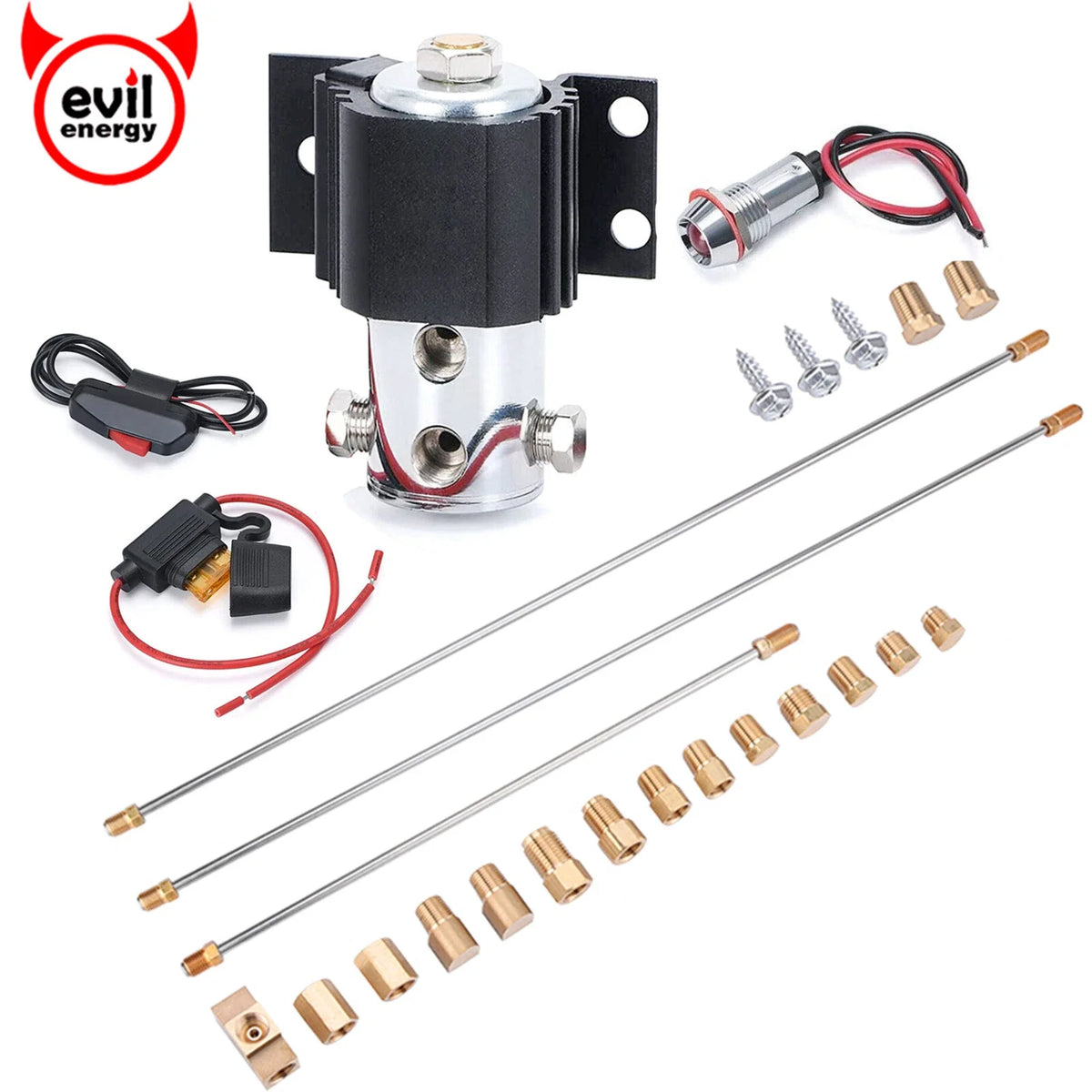 Front Line Lock Kit with Copper Brake Line Connect Hardware for Chevy (2015–2017)