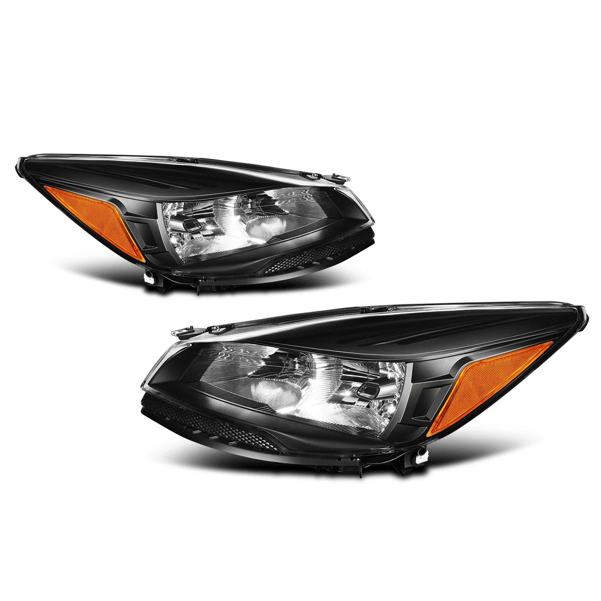 Headlight for Ford Escape (2013–2016) Replacement Black Housing Amber Corner