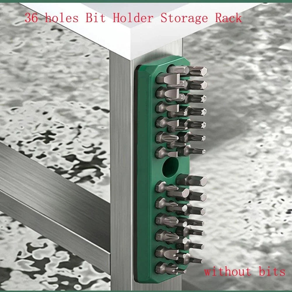 36 Hole Plastic Bit Holder for 1/4 Inch Hex Screwdriver Bits