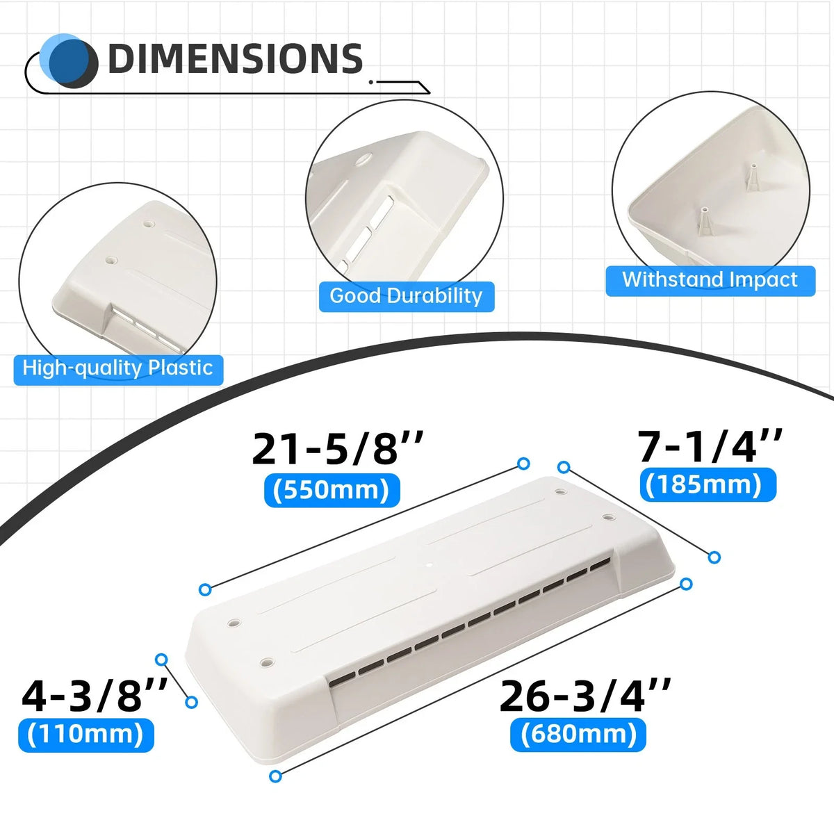 Refrigerator Vent Cover for RV Dometic Camper (#65528)