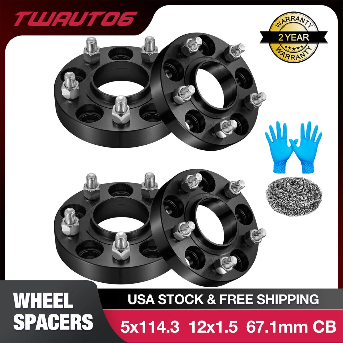 1" Hubcentric Wheel Spacers for Hyundai Elantra Mazda CX-5 (2010–2024)