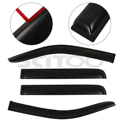 Window Visor Vent Guard Set for Nissan Frontier (2005–2018)