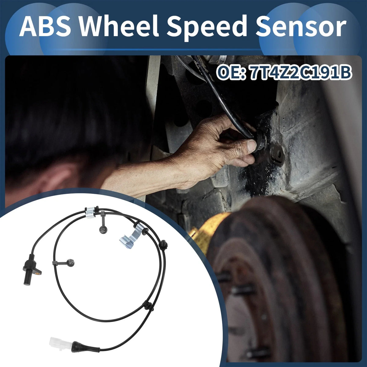 ABS Wheel Speed Sensor No. 7T4Z2C191B for Ford Edge (2007–2014) AWD Rear Left
