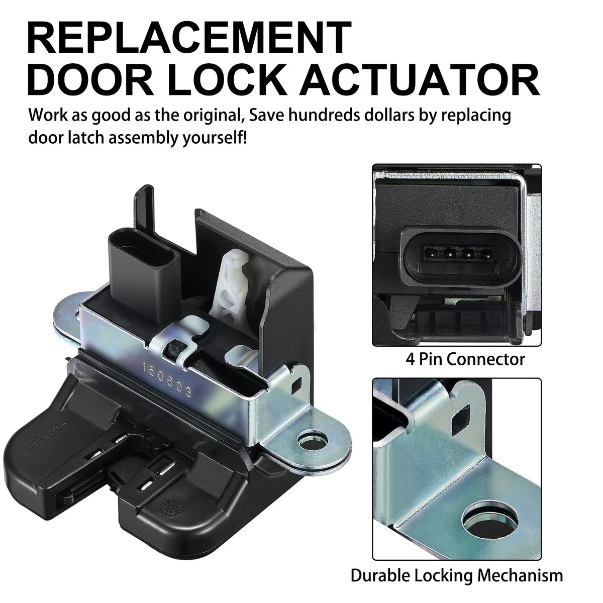 Trunk Latch Actuator Lock for VW Beetle, Tiguan (2012–2019, 2009–2018) 5M0827505E