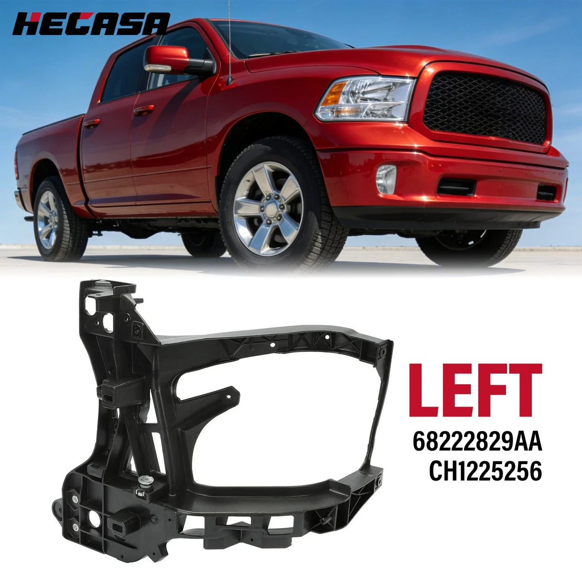 Radiator Headlight Support Bracket for Ram 1500 2500 (2013–2024)