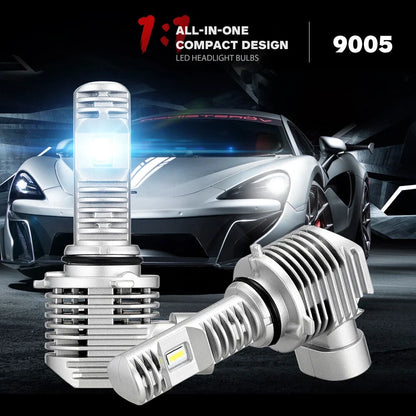 High-Performance 9005 LED Headlight Bulbs 2X 10000LM 6500K